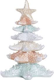 Resin Starfish Tree Beachy Christmas Coastal Christmas Decor Beach Christmas