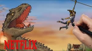 100 dinosaurios de camp cretaceous & jurassic world en caja colosal!! Indominus Rex Vs Darius Jurassic World Camp Cretaceous How To Draw Clip Studio Netflix Youtube