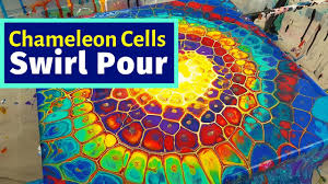 This step is very important if you are using acrylic paint. Chameleon Cells Swirl Pour Must See Tie Dye Effect Acrylic Pour Painting Technique Youtube