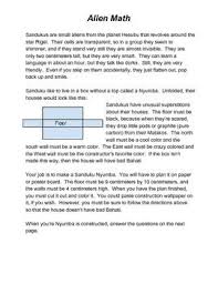 Alien Math A Surface Area And Volume Activity Volume Activities Math Surface