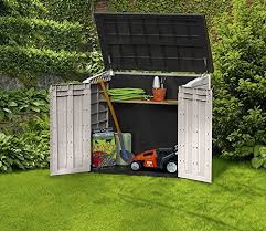 Horizontal outdoor backyard storage shed, vanilla average rating: Suncast Bms2500 Horizontal Storage Shed Horizontal Outdoor Storage Storage Boxes Garden Outdoor Storage Box