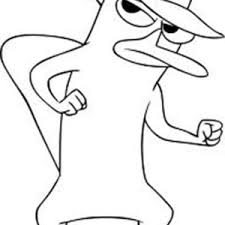 Coloring page of disney's perry the platypus, aka agent p from phenus & ferb. Agent P Looking For Opportunity In Phineas And Ferb Coloring Page Kids Play Color