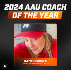 We are thrilled to extend our heartfelt congratulations to Coach Katie  DaCosta for her remarkable achievement in being named the NEAAU 2024 Coach  of the Year. This prestigious honor is a testament