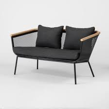 Bangor 2pc Metal Mesh Faux Wood Patio Loveseat Coffee Table Set Project 62 Target Metal Patio Furniture Patio Loveseat Patio Table