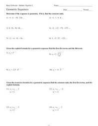 Some of the worksheets for this concept are geometric sequences date period, concept 16 arithmetic geometric sequences, geometric sequence 9nkkzr, geometric sequence, geometric sequence and series. Geometric Sequence Lesson Plans Worksheets Lesson Planet