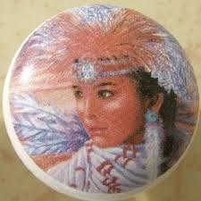 Set of 8 Taos Tribal Pattern Cabinet Knobs