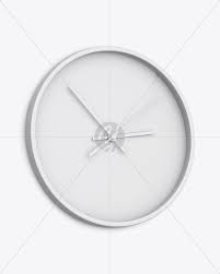 Round Wall Clock Mockup Half Side View In Object Mockups On Yellow Images Object Mockups Round Wall Clocks Mockup Free Psd Wall Clock