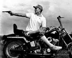 Hunter S Thompson Gonzo On Motorcycle Mixed Media By Premium Artman
