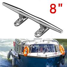 Heavy Duty Boat Base Dock Deck Line Rope Cleat Marine Bollard Yacht Stainless Steel