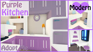 ♡check out my roblox merch! Purple Modern Kitchen Speed Build Adopt Me Roblox Youtube