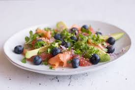 Roget Laks Med Avocado Og Grape Forret Eller Morgenmad Lifebynan Opskrift Roget Laks Fiskeretter Avocado