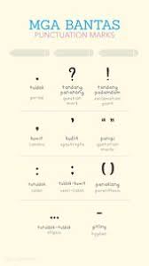 Mga Bantas Punctuation Marks 1 Tuldok O Period 2 Pananong O Question Mark 3 Padamdam O Interjection Exclam English Lessons Online Learning Lesson