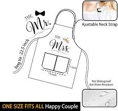 Getting a couple some board games and a deck of cards can be a fun experience that they can share alone or with friends. Buy Mr Mrs Aprons Gift Set For Couple Funny Housewarming Wedding Gifts For Couple Engagement Gifts For Women Bridal Shower Gift For Bride With Dish Towel Oven Mitts Pot