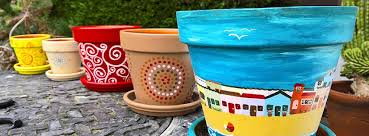 This one is being used in the larger pot as part of the miniature garden and it has succulents in it. Earthpots Hand Painted Terra Cotta Pots Home Facebook