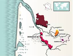 Beautiful bordeaux wine map clearly depicting all of bordeaux wine aocs. Cotes De Bordeaux Map Talk A Vino