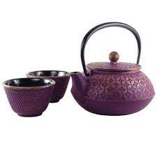 Seven Jewels Purple Tetsubin Tea Set Tea Set Tea Pots Tea
