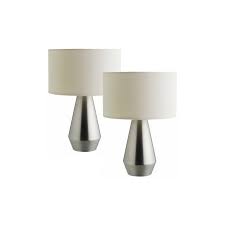 See more related results for. Buy Habitat Maya Pair Of Touch Table Lamps Silver Cream Table Lamps Argos