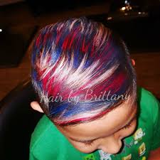 Red White And Blue Hair Kids Hair Hair Color Haircolor For Boys Kids Hairstyles Blue Hair Boy Hairstyles