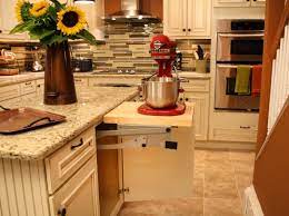 Counter wall with vertical lift door appliance garage. How To Build A Cabinet Shelf For A Mixer How Tos Diy