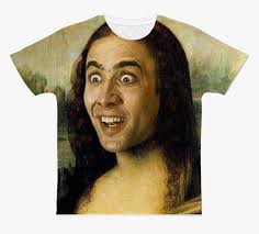 Nicolas Cage As The Mona Lisa Classic Sublimation Adult