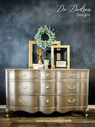 Using Metallic Paint For Furniture Can Really Make A Statement When You Re Looking For That Wow Factor Dod Metallic Painted Furniture Painted Furniture Decor