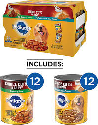 Pedigree choice cuts™ in gravy with beef is formulated to meet the nutritional levels established by the aafco dog food nutrient profiles for maintenance. Pedigree Choice Cuts In Gravy Adult Canned Wet Dog Food Variety Pack Country Stew And Chicken Rice Flavor 24 13 2 Oz Cans Pet Supplies Amazon Com