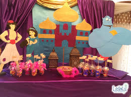 Aladdin And Jasmine Candy Table For Aladdin And Jasmine Theme Party Decorations By Leila E Aladdin Birthday Party Party Themes For Boys Theme Party Decorations