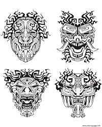 Latest coloring pages for children and adults. Adult Mask Inspiration Inca Mayan Aztec Coloring Pages Printable