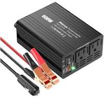 [Updated] 600W Power Inverter for Vehicles 12v to 110v, Dual DC to AC Car  Inverters Converter Car Adapter for Wall Plug Outlet with USB C 65w/24W  Fast ...