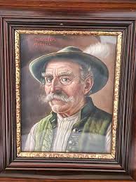 2 Gemälde Männerköpfe