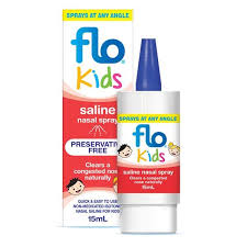 Saline nasal spray for baby and kids by boogie mist, decongestant, made with sterile saline, safe for newborn, fresh scent, 3.1 ounce, transparent xlear kid's nasal spray (pack of 2) with xylitol, saline, purified water and grapefruit seed extract, to moisturize and soothe children's nose and sinuses while. Flo Kids Spray To Clear Nasal Congestion And Blocked Stuffy Nose In Children