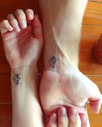 Couple Tattoo Viking Rune Love From Woman To Man And From Man To Woman Couple Tattoos Rune Tattoo Romantic Tattoo