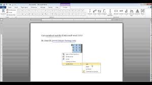 Cara Membuat Matriks Di Microsoft Word 2010 Youtube