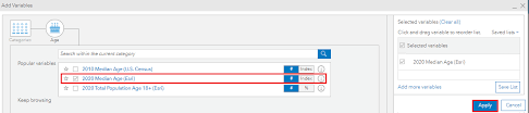 Faq Is It Possible To Create A Custom Variable For The Comparison Reports Mean Age In Arcgis Business Analyst Web App