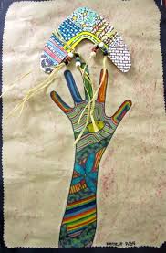 Elementary Art Lessons Mixed Media Australia Aboriginal Multi Cultural Boomerang Hands Tatoos Art Lessons Elementary Elementary Art Elementary Art Projects