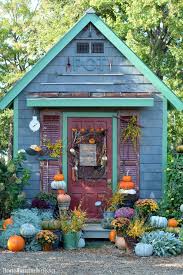 Fall Around The Potting Shed Part 2 And A Nod To Halloween Shed Design Potting Shed Backyard Shed