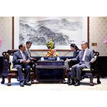 NSA Ajit Doval met Chinese FM Wang Yi in Beijing. Discussions focussed on  bilateral, regional & international issues of mutual interest.