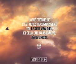La Vie Eternelle C Est Qu Ils Te Connaissent Toi Le Seul Vrai Dieu Et Celui Que Tu As Envoye Jesus Christ