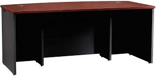 Sauder beginnings desk cinnamon cherry home office desks. Amazon Com Sauder Via Collection Executive Desk Classic Cherry Finish Furniture Decor
