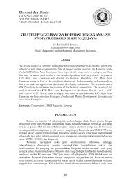 Contoh perusahaan berbasis koperasi adalah kospin jasa. Pdf Strategi Pengembangan Koperasi Dengan Analisis Swot Studi Kasus Di Ksu Maju Jaya
