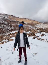 Video shows one man playing in the snow, as his friend hands him a. Jabal Al Lawz Mountain Photo By Mohammed Khaleel Ur Rahman 2 26 Pm 10 Jan 2020