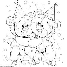 Free Download Teddy Bear Birthday Party Coloring Pages Coloring Coloringbook Col Bear Coloring Pages Teddy Bear Coloring Pages Happy Birthday Coloring Pages