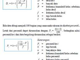 Rumus kuartil bawah data berkelompok. Rumus Kuartil Desil Dan Persentil