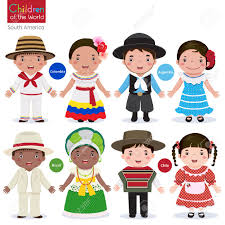 Argentina vs colombia america live streaming: Kids In Traditional Costume Colombia Argentina Brazil Chile Royalty Free Cliparts Vectors And Stock Illustration Image 53195111