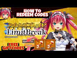 Queen's Blade Limit Break Free 3 Giftcodes - How to Redeem Codes // Queens  Blade Limit Break Codes - YouTube