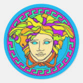 Sicilien, Trinacria (Bronze) Runt Klistermärke