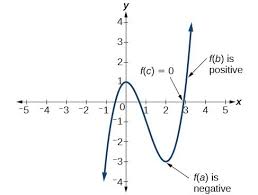F is differentiable, meaning f ′ (c) exists, then f is continuous at c. Use The Intermediate Value Theorem College Algebra