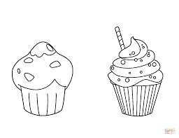 Dibujos De Cupcakes Para Colorear