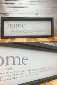 Definition Of Home Framed Wood Sign White Rustic Wall Art Etsy Rustic Wall Art Etsy Wall Art Diy Gallery Wall
