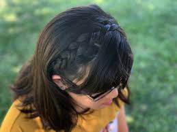 Curly bob hair headband wig（random headband style）. Dutch Braid Headband Short Hairstyles Seton Girls Hairstyles